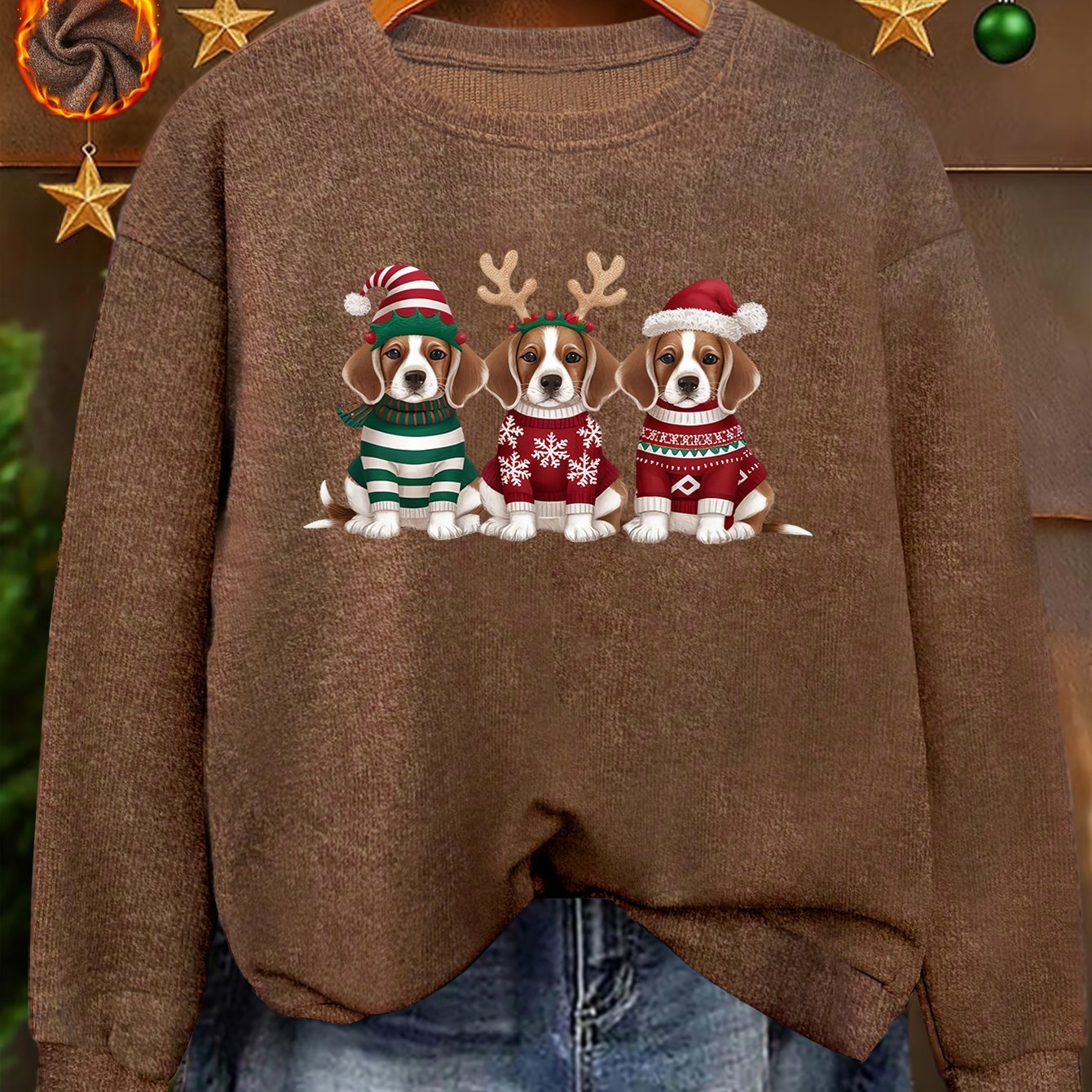 Beagle Trio – Women's Christmas Sweater 2025