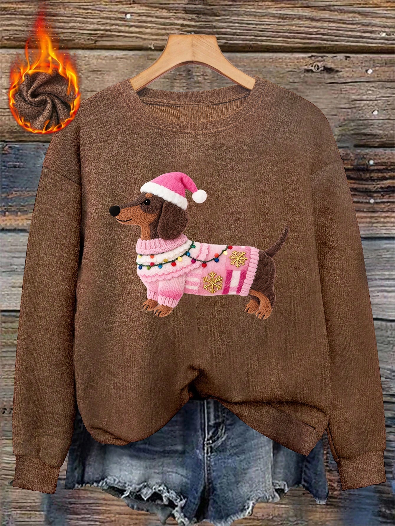 Santa Doxie - Pull de Noël Femme 2025