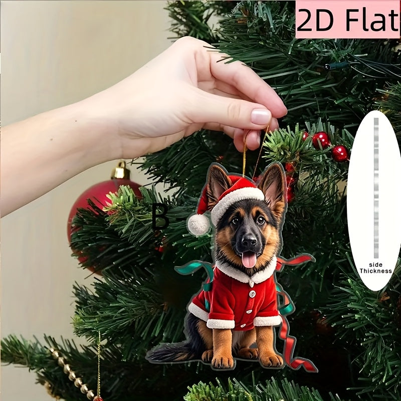 3 Pieces Of Santa Shepherds Christmas Tree Ornaments