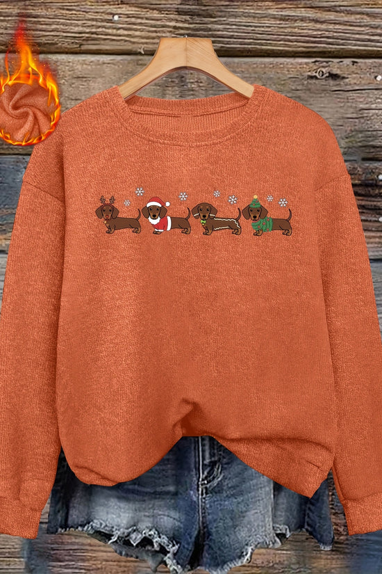 Dachshund Wonderland – Sweat-shirt de Noël pour femmes 2025