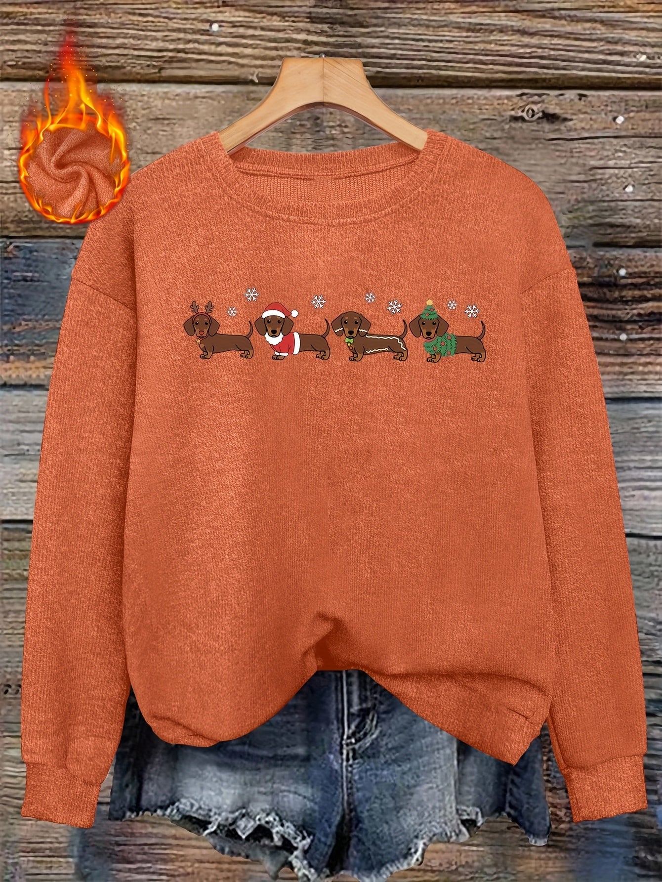 Dachshund Wonderland – Sweat-shirt de Noël pour femmes 2025