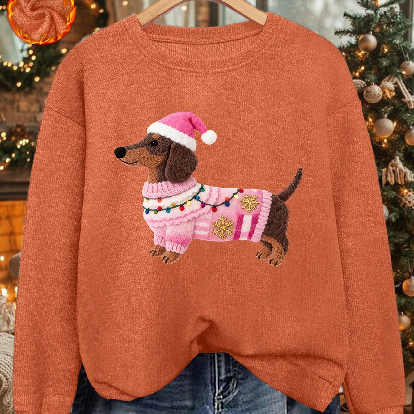 Santa Doxie - Pull de Noël Femme 2025