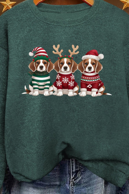 Beagle Trio – Women's Christmas Sweater 2025