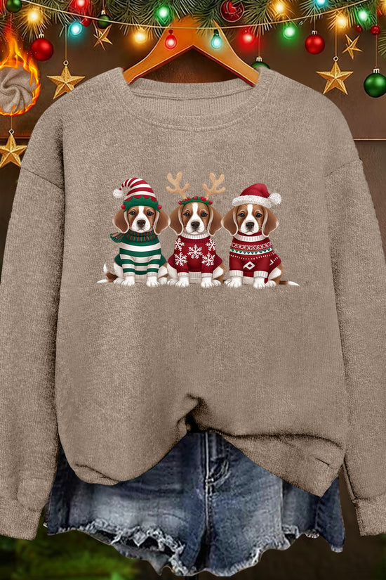 Beagle Trio – Women's Christmas Sweater 2025