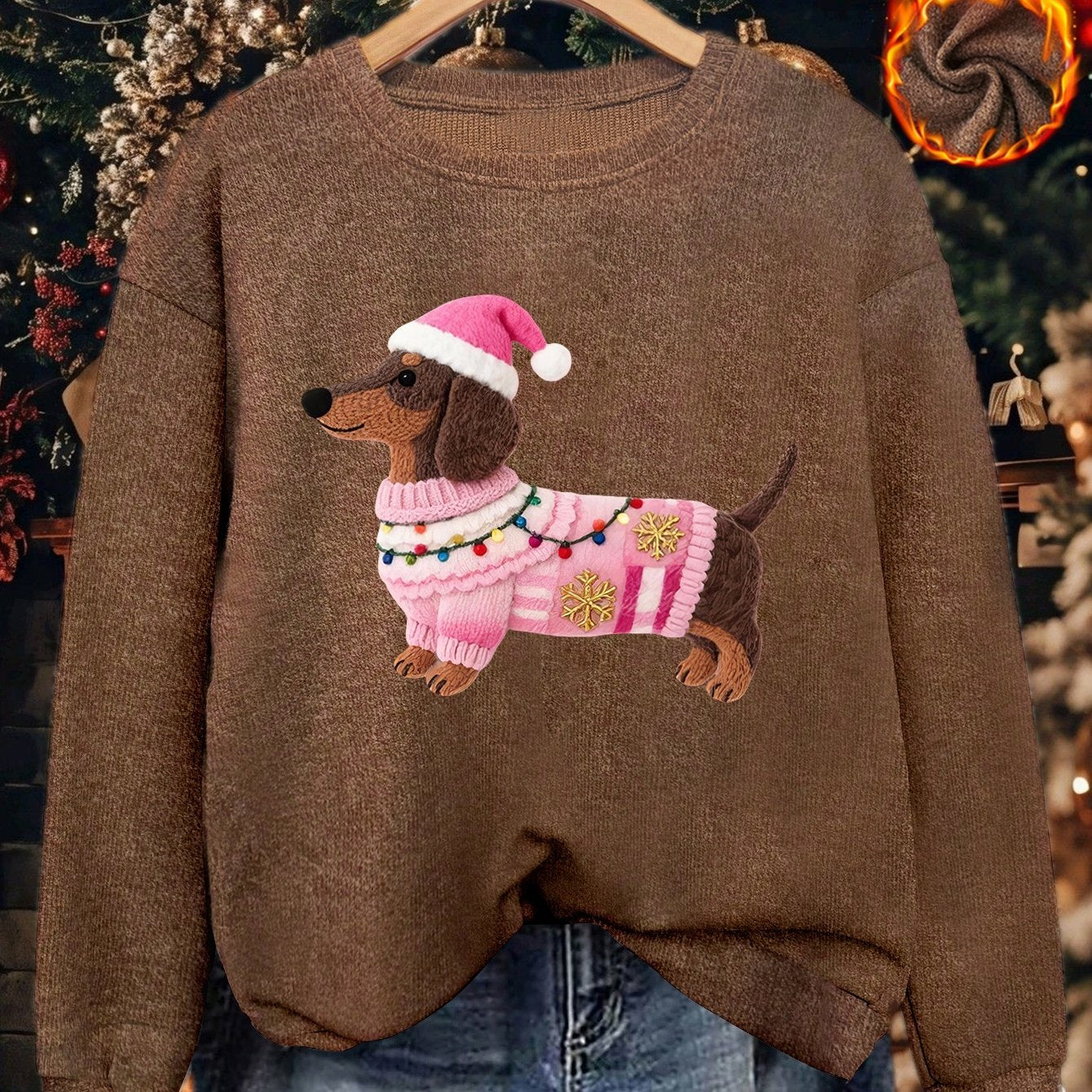 Santa Doxie - Pull de Noël Femme 2025