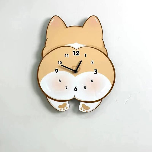 Horloge murale Corgi Booty Time