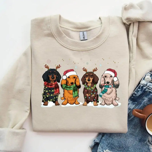 Santa Paws - Pull en coton de teckels 2025 🎄