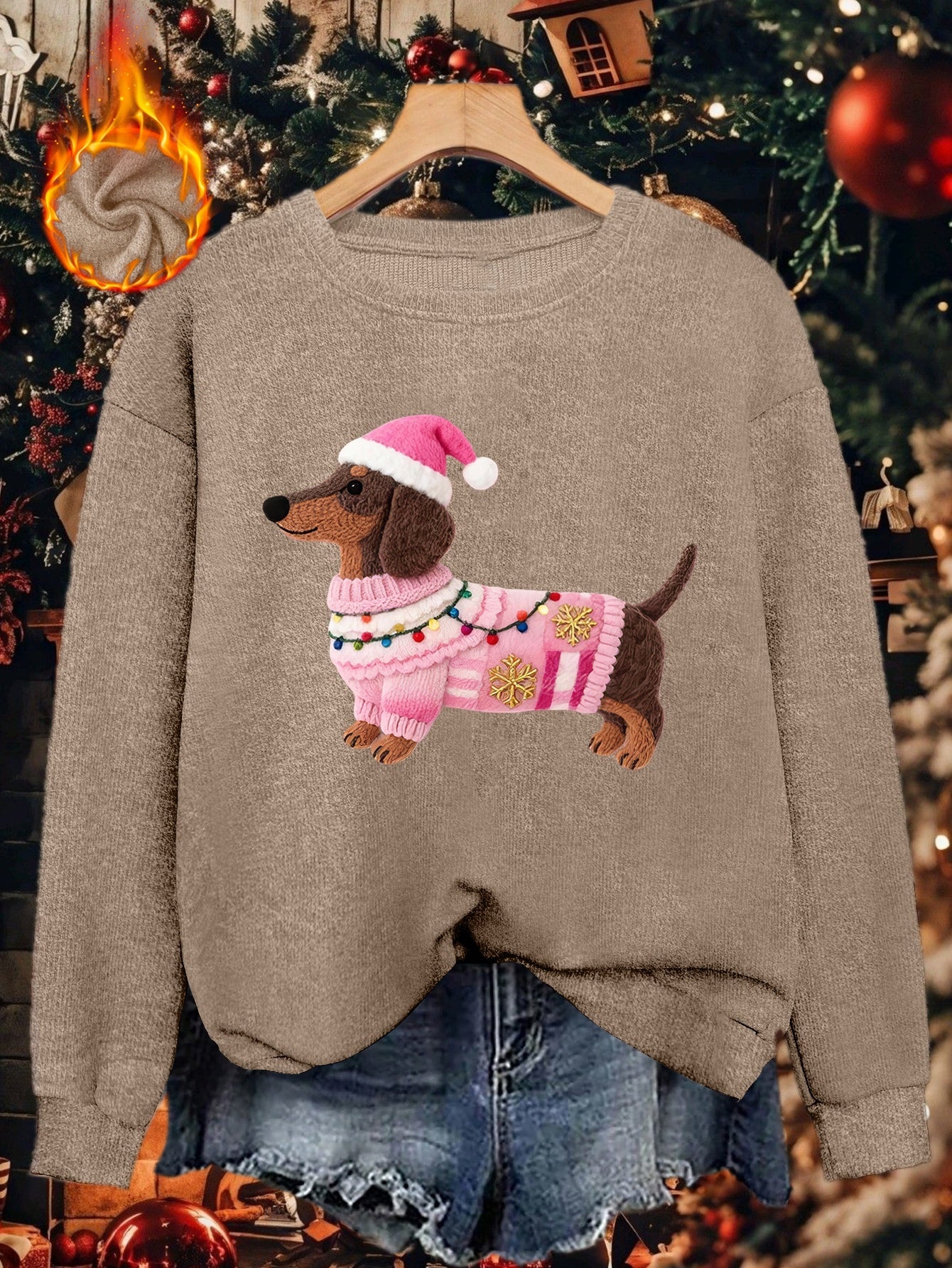 Santa Doxie - Pull de Noël Femme 2025