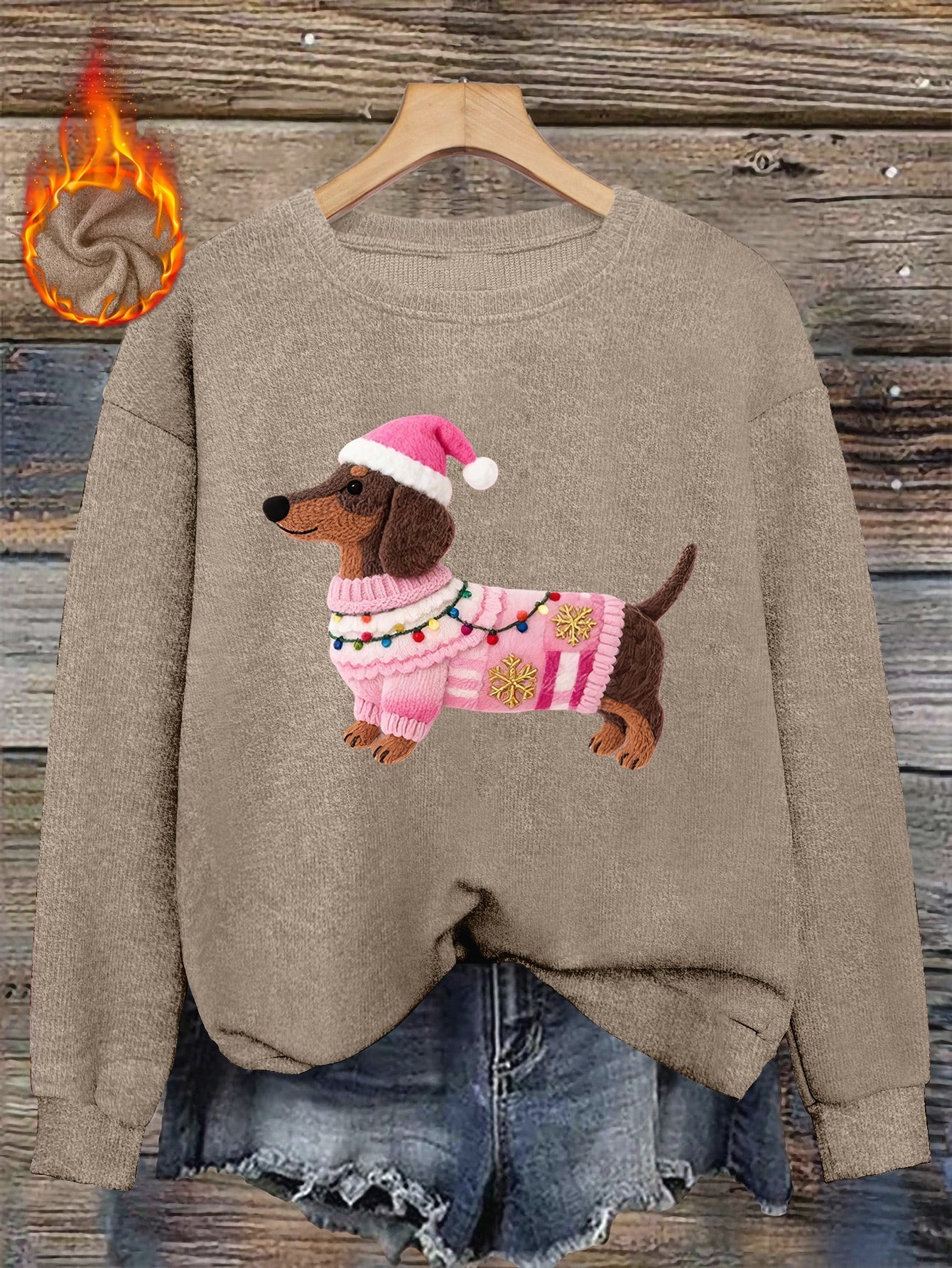 Santa Doxie - Pull de Noël Femme 2025