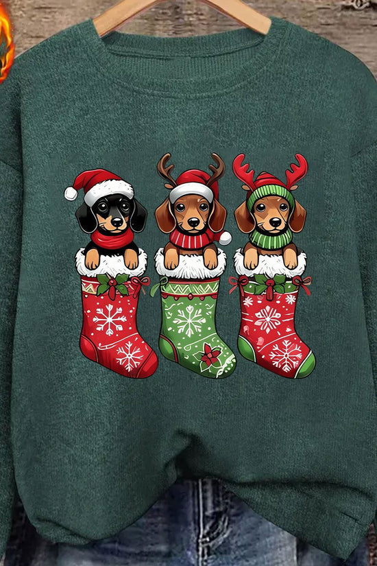 Doxie Stocking Stuffer Sweatshirt 2025 – Holiday Edition