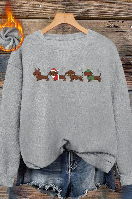 Dachshund Wonderland – Sweat-shirt de Noël pour femmes 2025