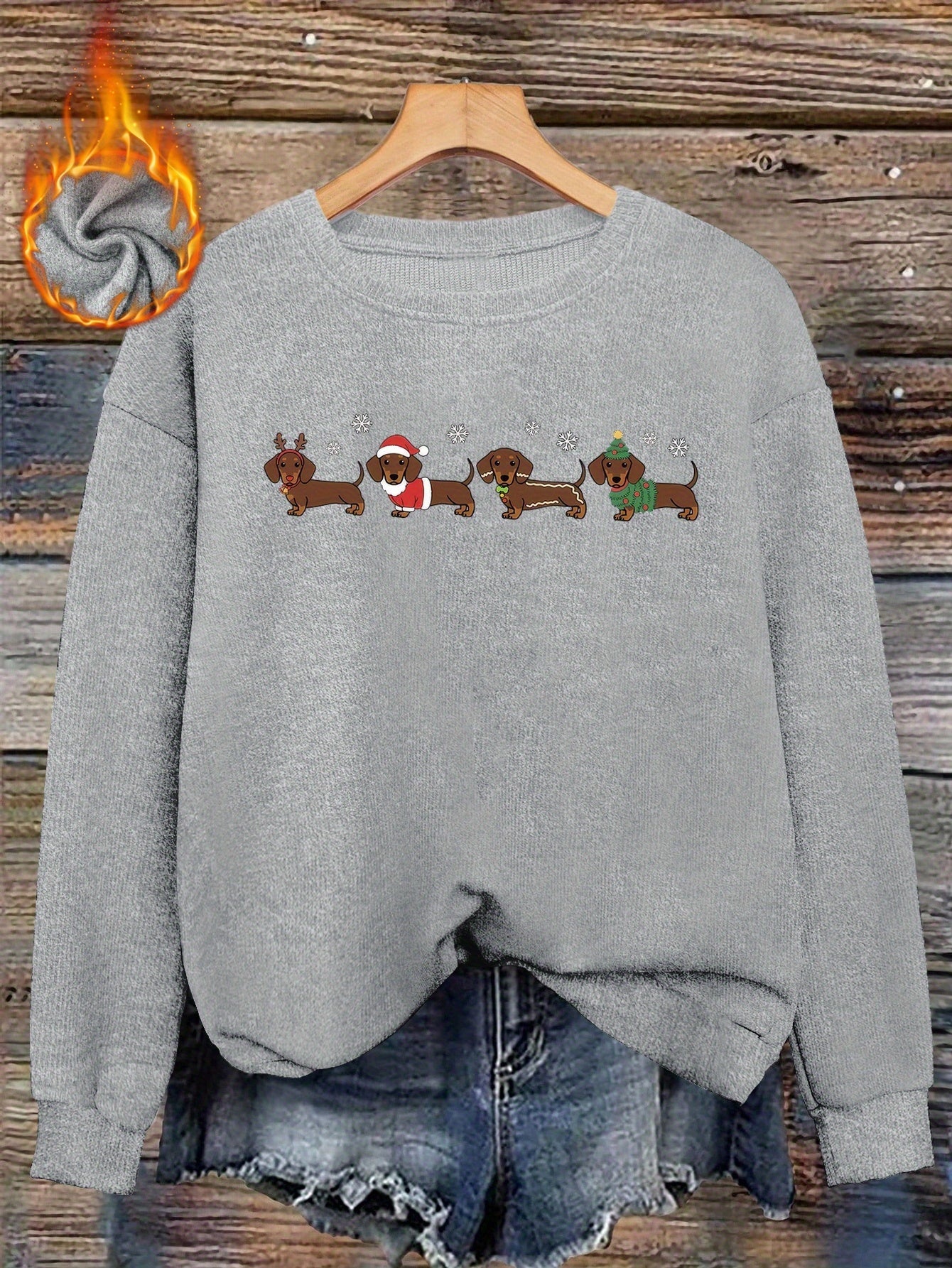 Dachshund Wonderland – Sweat-shirt de Noël pour femmes 2025