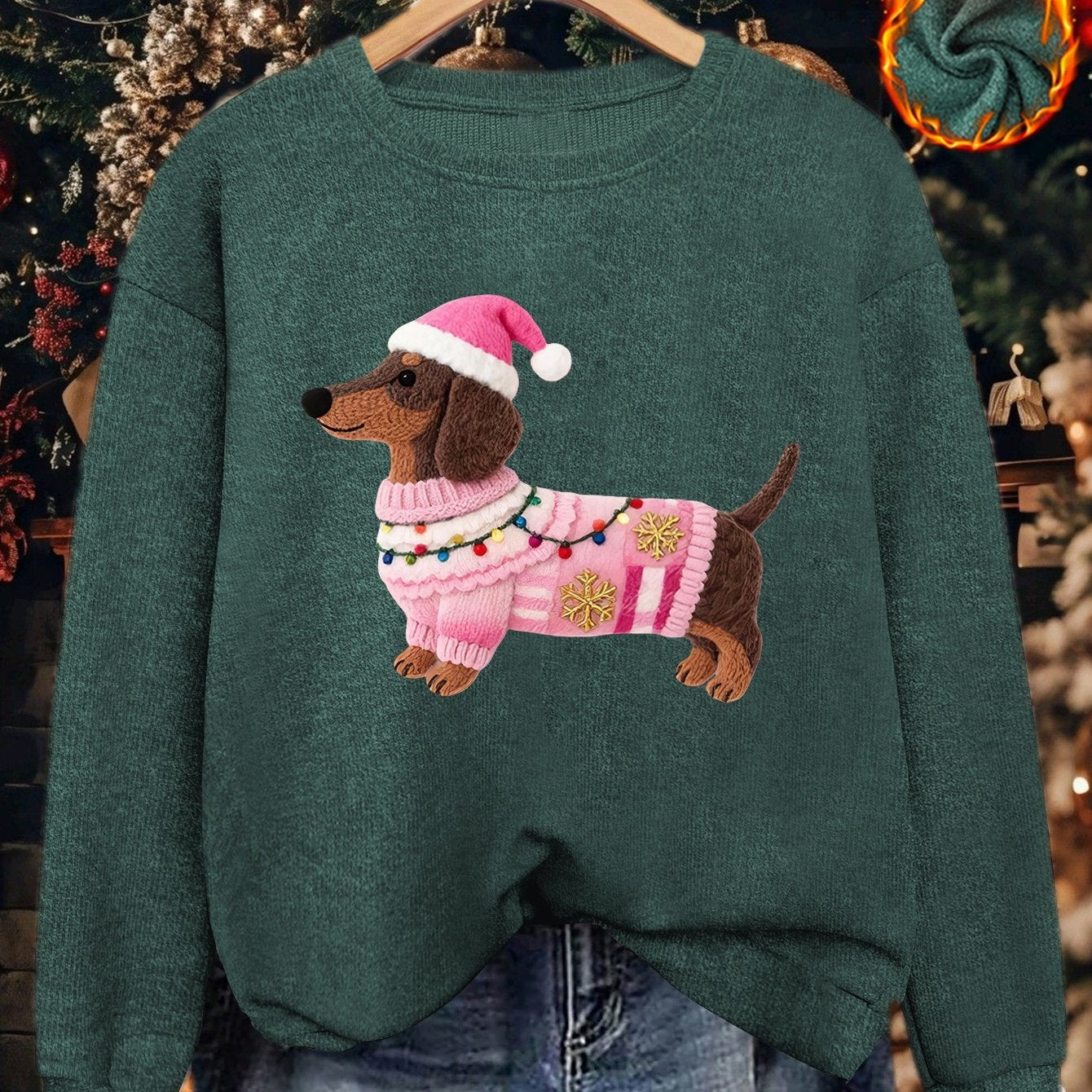 Santa Doxie - Pull de Noël Femme 2025