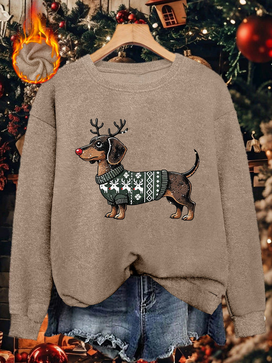 Rudolph & the Dachshund Crew – Women's Holiday Sweater 2025