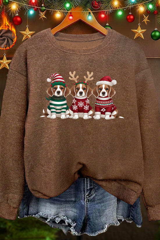 Beagle Trio – Women's Christmas Sweater 2025