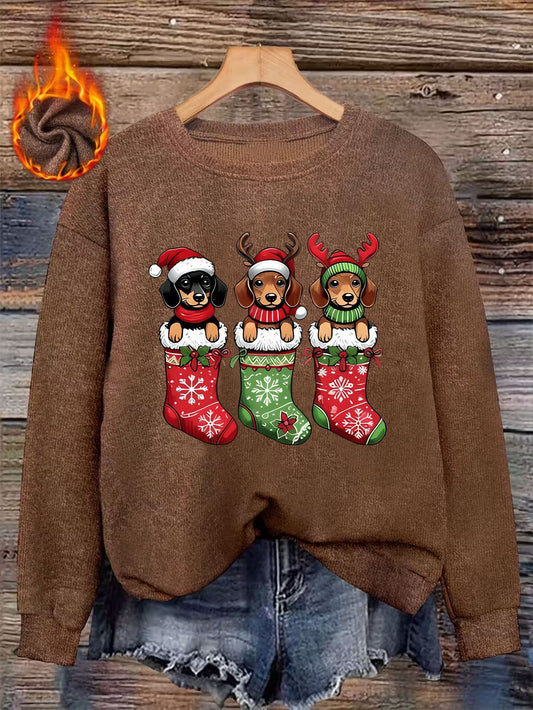 Doxie Stocking Stuffer Sweatshirt 2025 – Holiday Edition