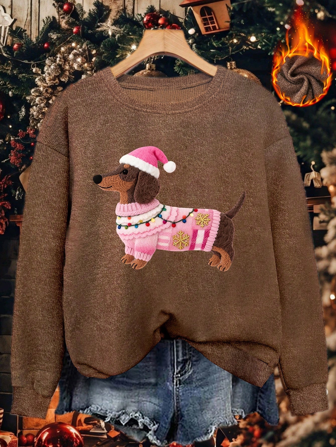 Santa Doxie - Pull de Noël Femme 2025