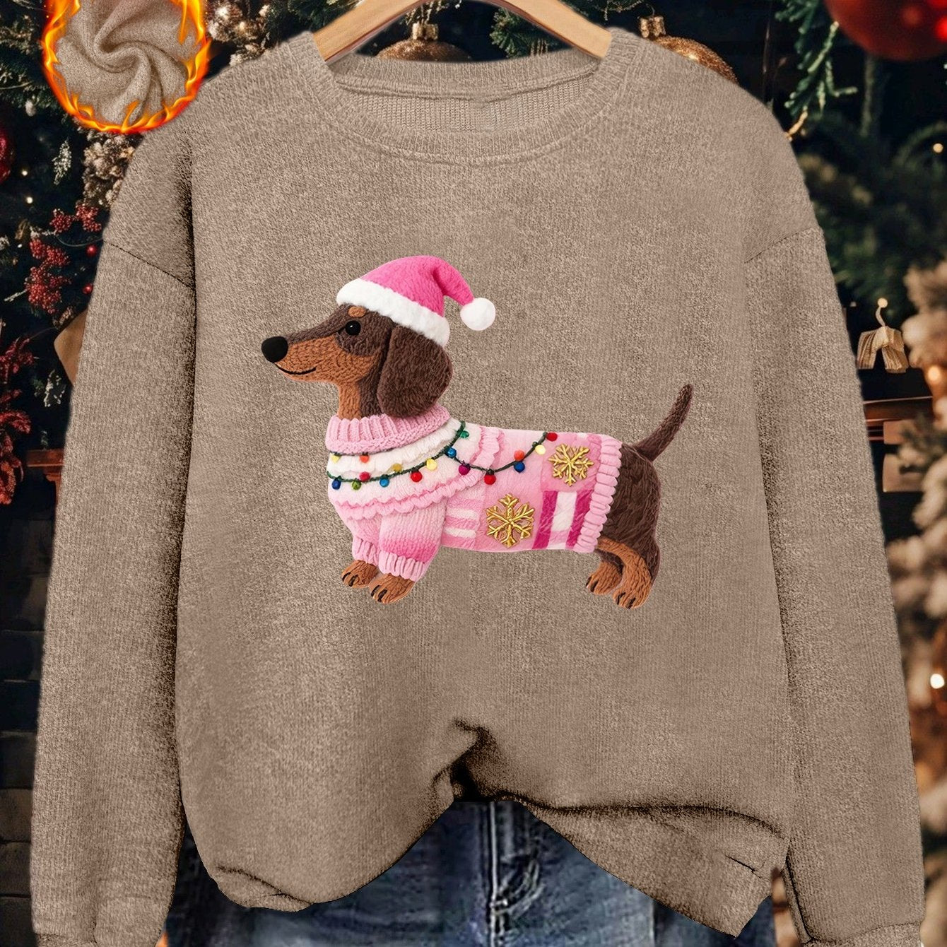Santa Doxie - Pull de Noël Femme 2025