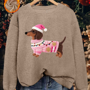 Santa Doxie - Pull de Noël Femme 2025